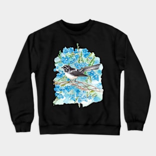 Willie Wagtail on Lechenaultia Crewneck Sweatshirt